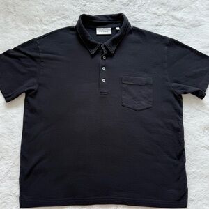 FRAME cotton black men’s polo size L